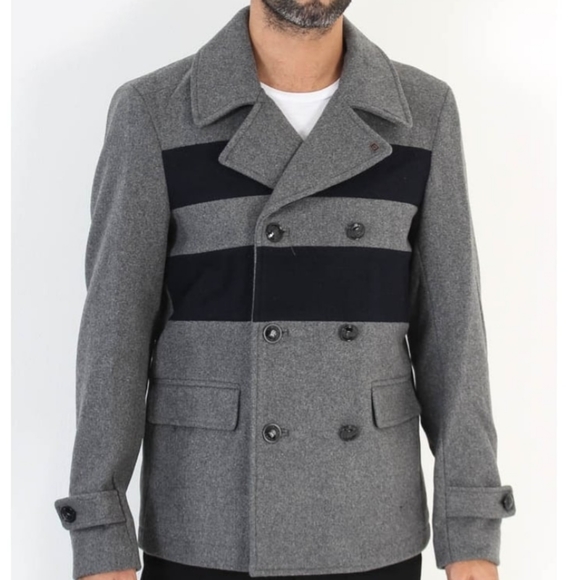 Scotch & Soda Other - Mens Scotch & Soda double breasted grey peacoat